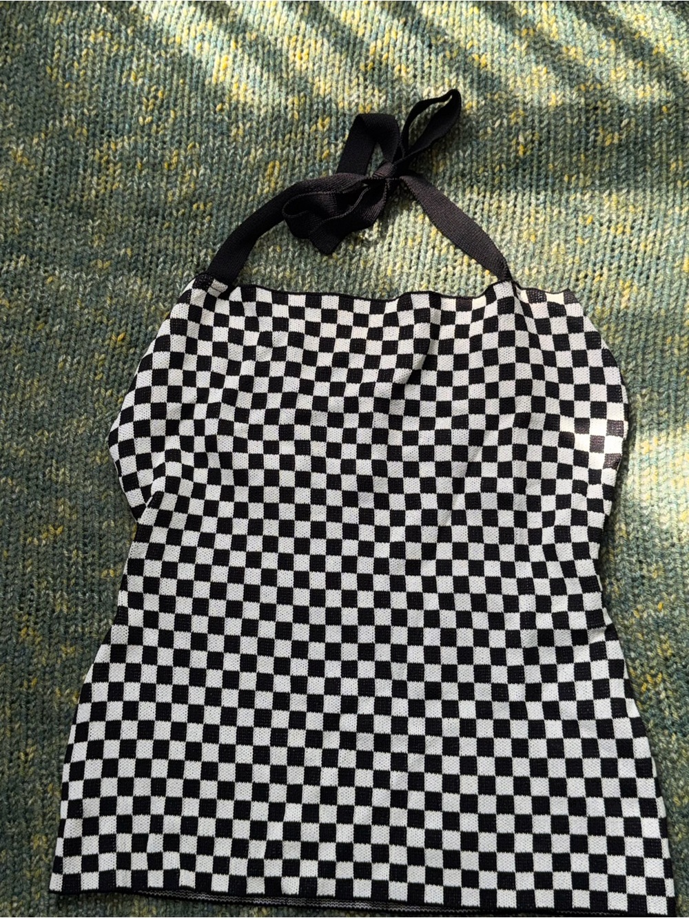 Checkered Halter Top